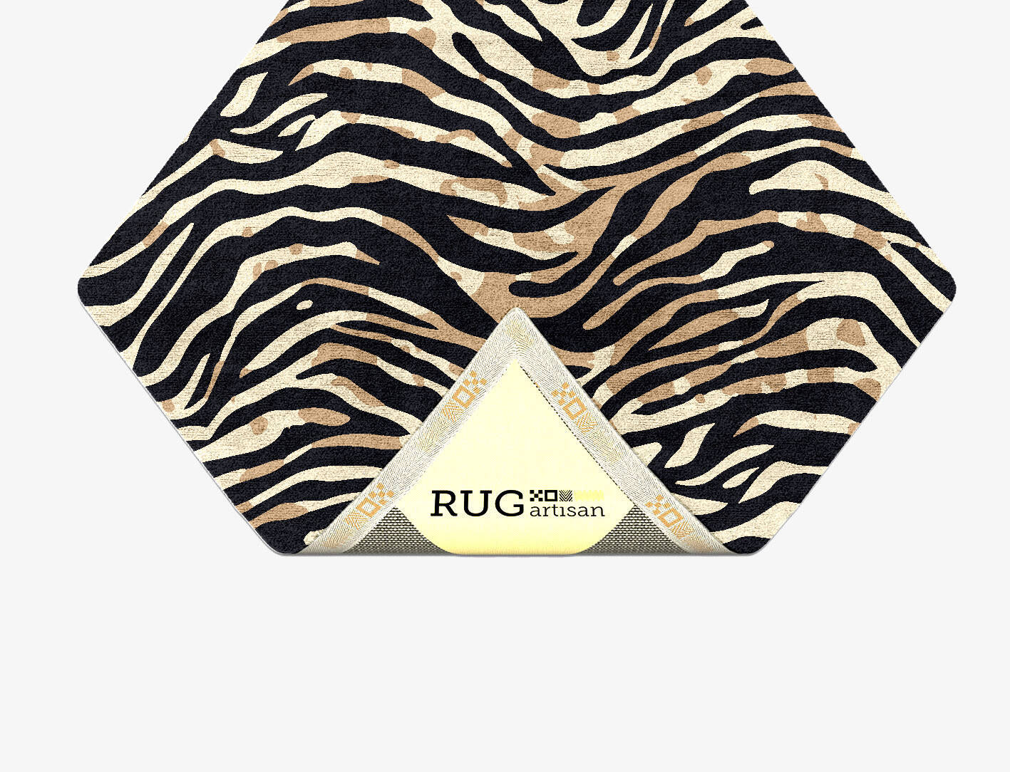 Tiger Stripes Animal Prints Diamond Hand Tufted Bamboo Silk Custom Rug by Rug Artisan