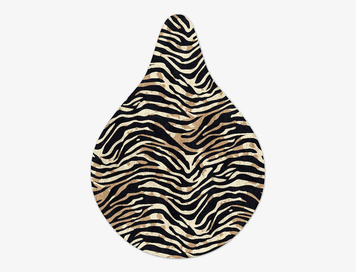 Tiger Stripes Animal Prints Drop Hand Tufted Bamboo Silk Custom Rug by Rug Artisan