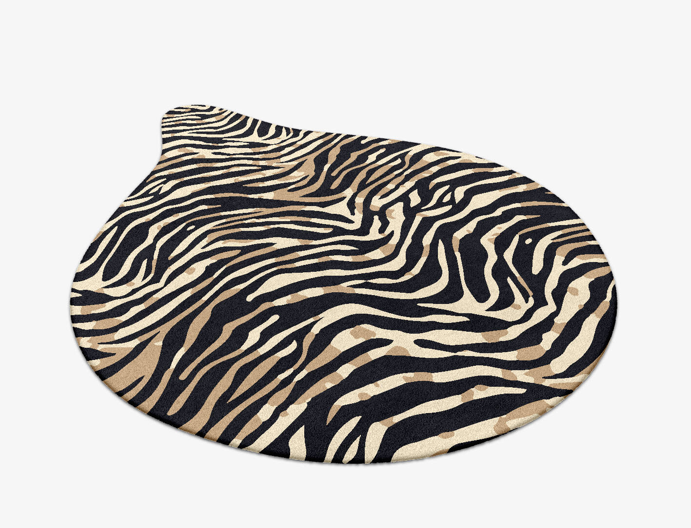 Tiger Stripes Animal Prints Drop Hand Tufted Pure Wool Custom Rug by Rug Artisan