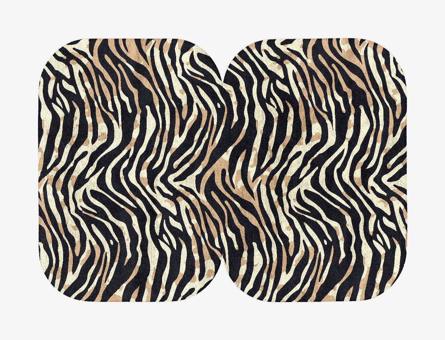 Tiger Stripes Animal Prints Eight Hand Tufted Bamboo Silk Custom Rug by Rug Artisan