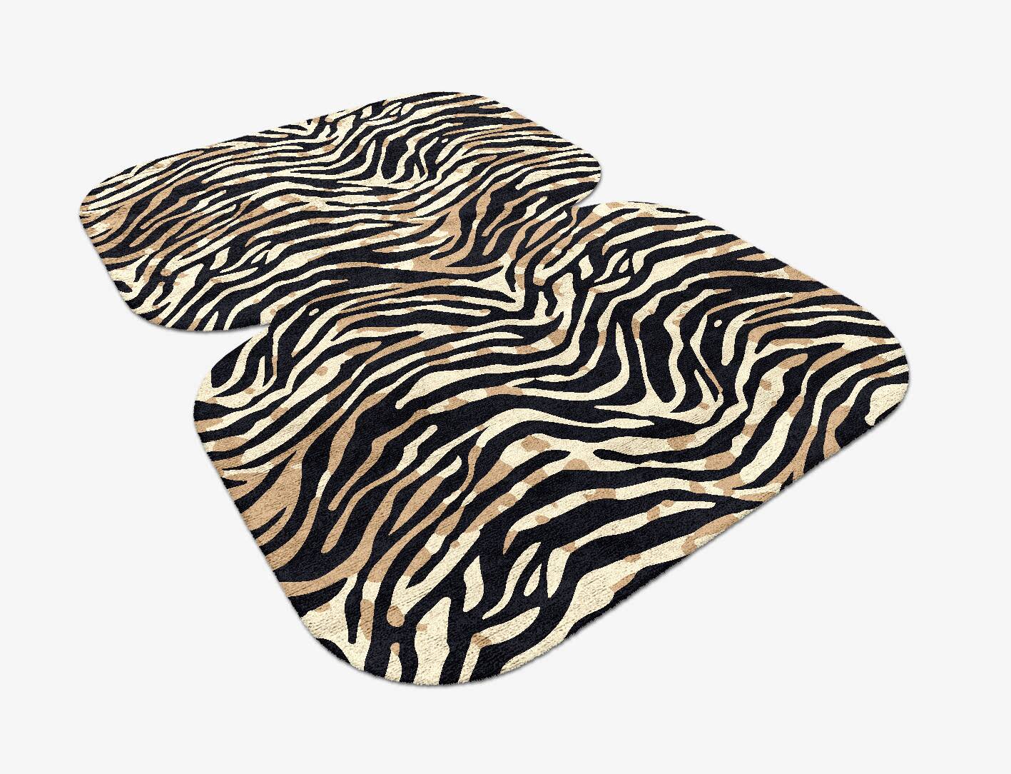Tiger Stripes Animal Prints Eight Hand Tufted Bamboo Silk Custom Rug by Rug Artisan