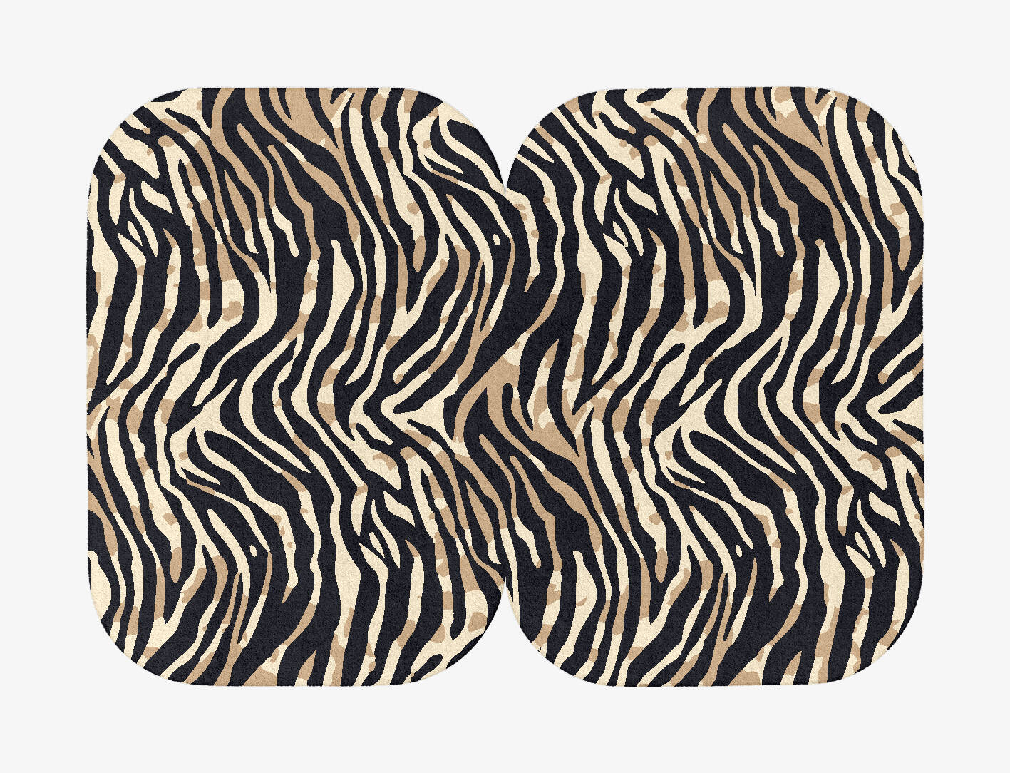 Tiger Stripes Animal Prints Eight Hand Tufted Pure Wool Custom Rug by Rug Artisan