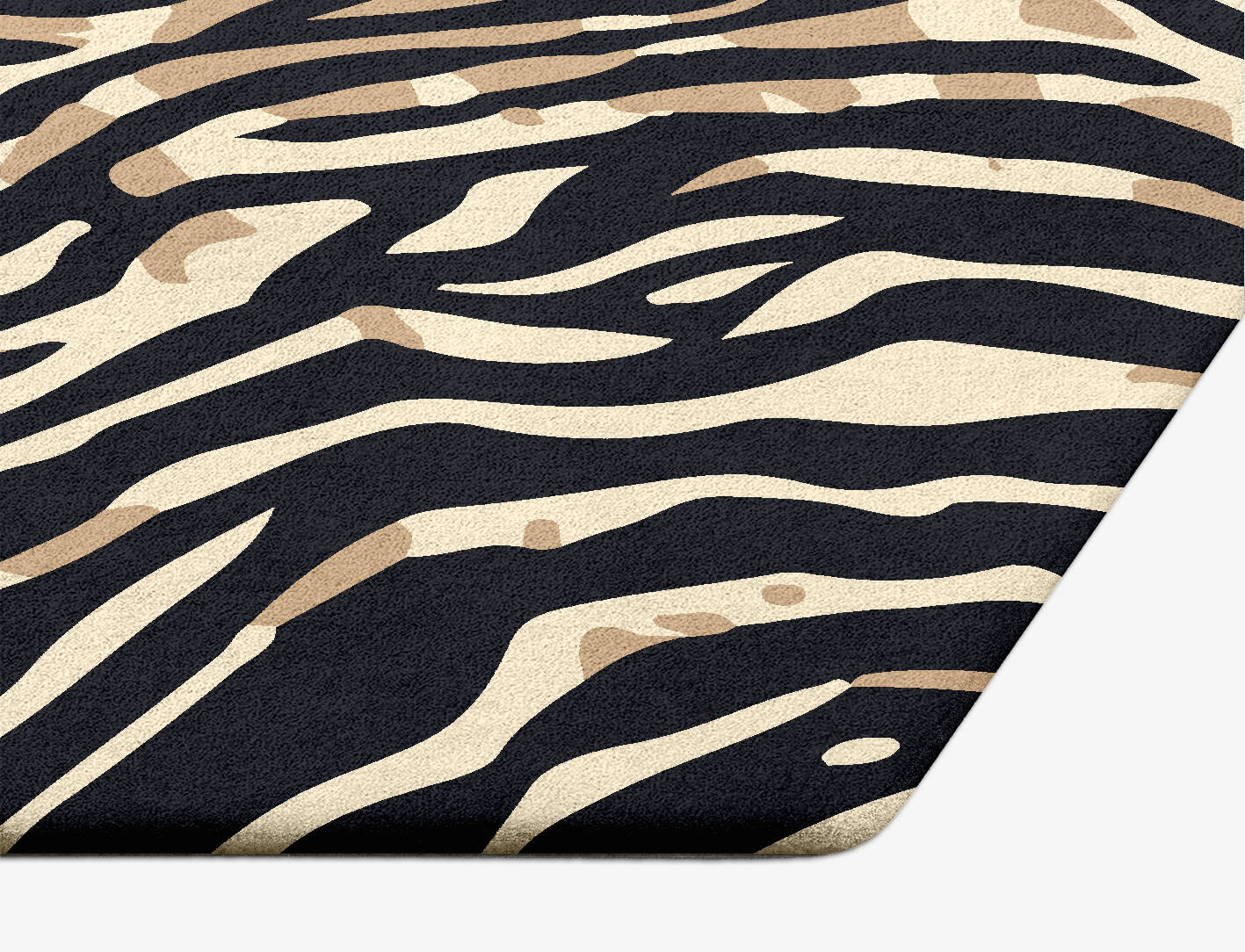 Tiger Stripes Animal Prints Hexagon Hand Tufted Pure Wool Custom Rug by Rug Artisan