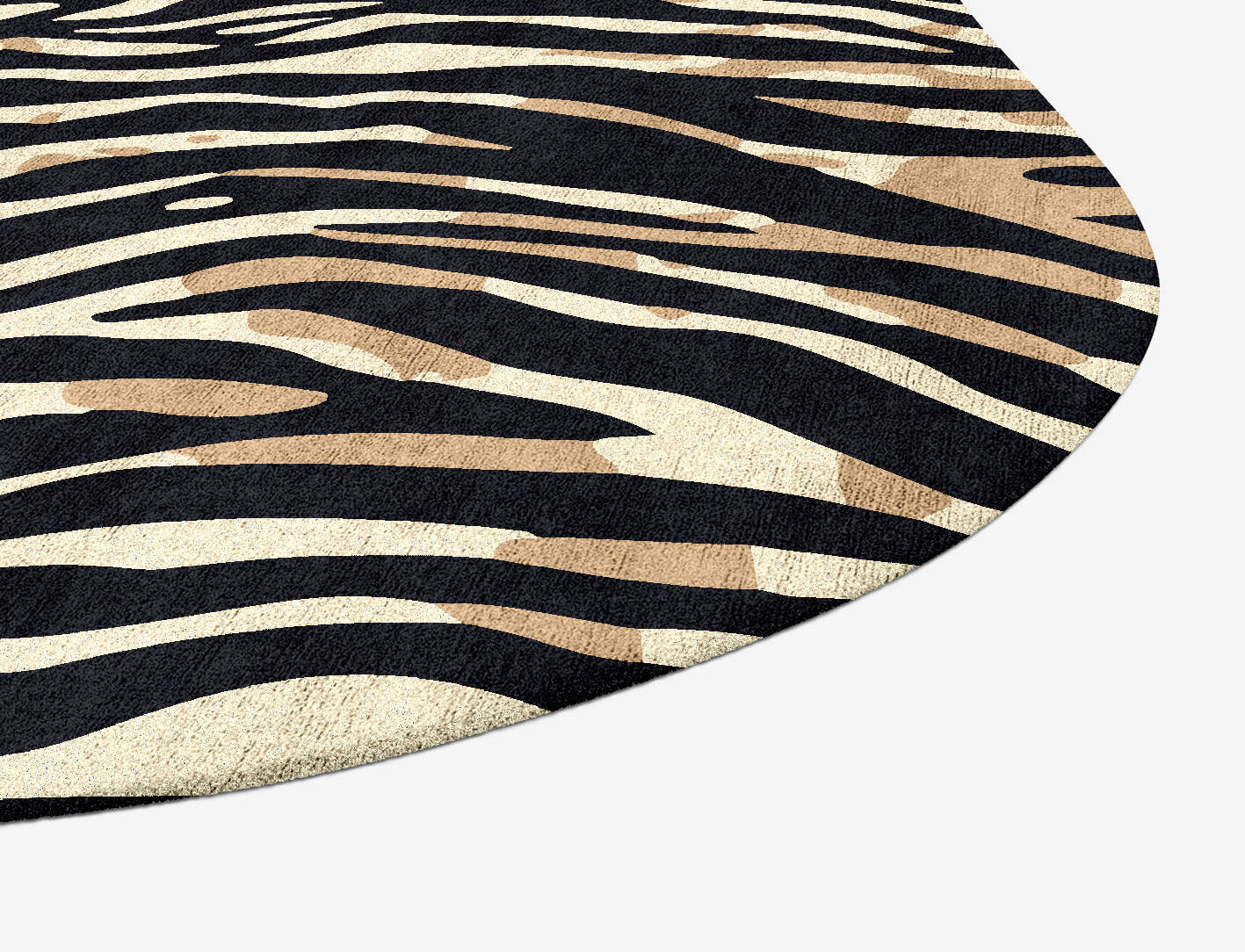 Tiger Stripes Animal Prints Oblong Hand Tufted Bamboo Silk Custom Rug by Rug Artisan