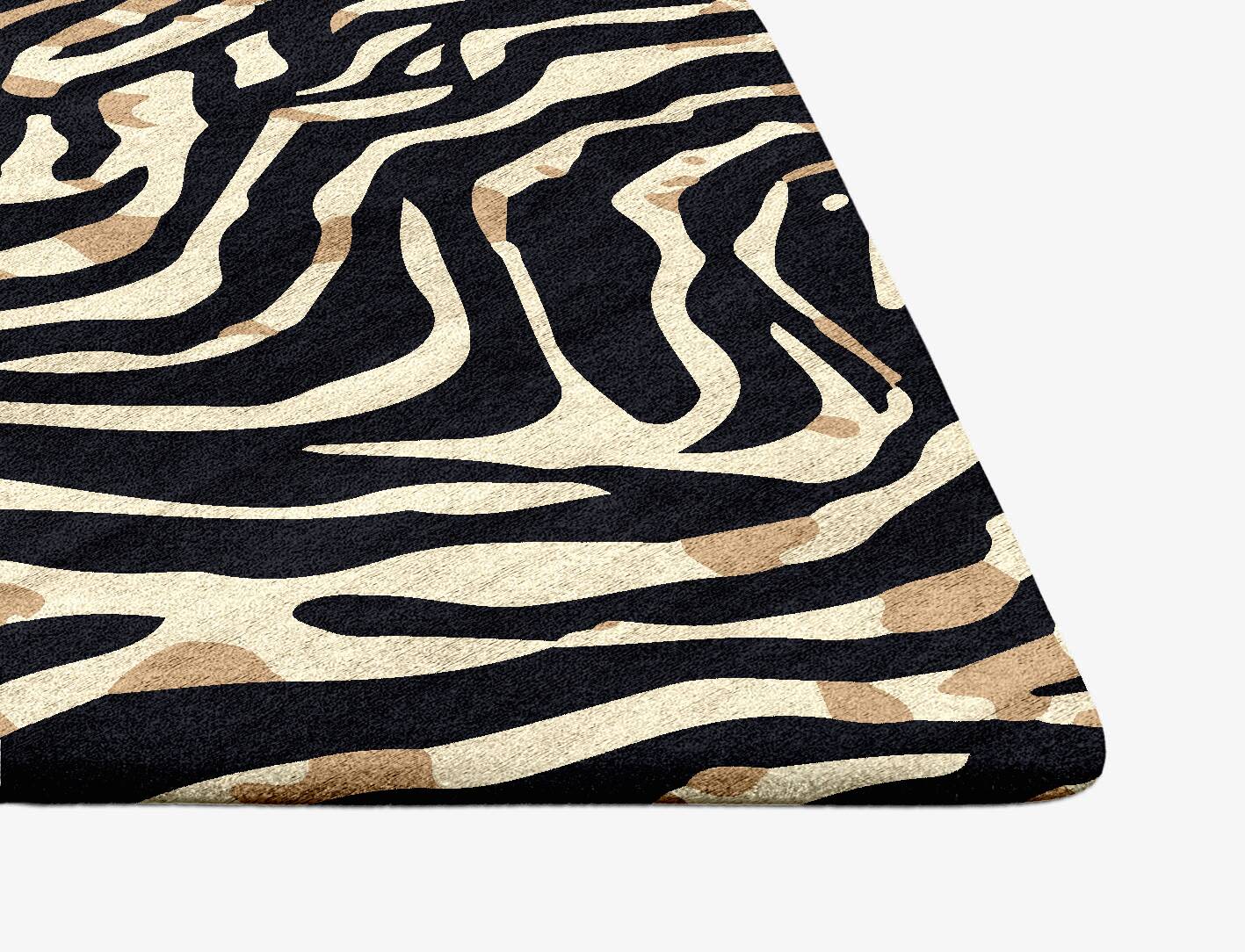 Tiger Stripes Animal Prints Ogee Hand Tufted Bamboo Silk Custom Rug by Rug Artisan