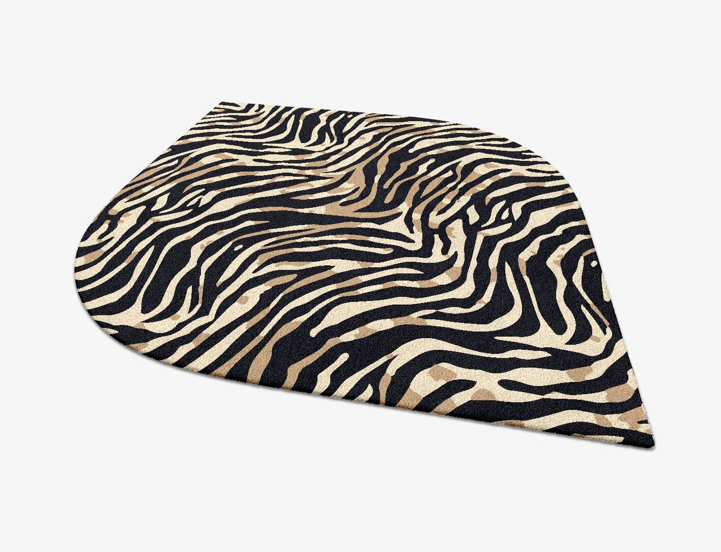 Tiger Stripes Animal Prints Ogee Hand Tufted Pure Wool Custom Rug by Rug Artisan