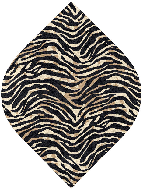 Tiger Stripes Animal Prints Ogee Hand Tufted Pure Wool Custom Rug by Rug Artisan