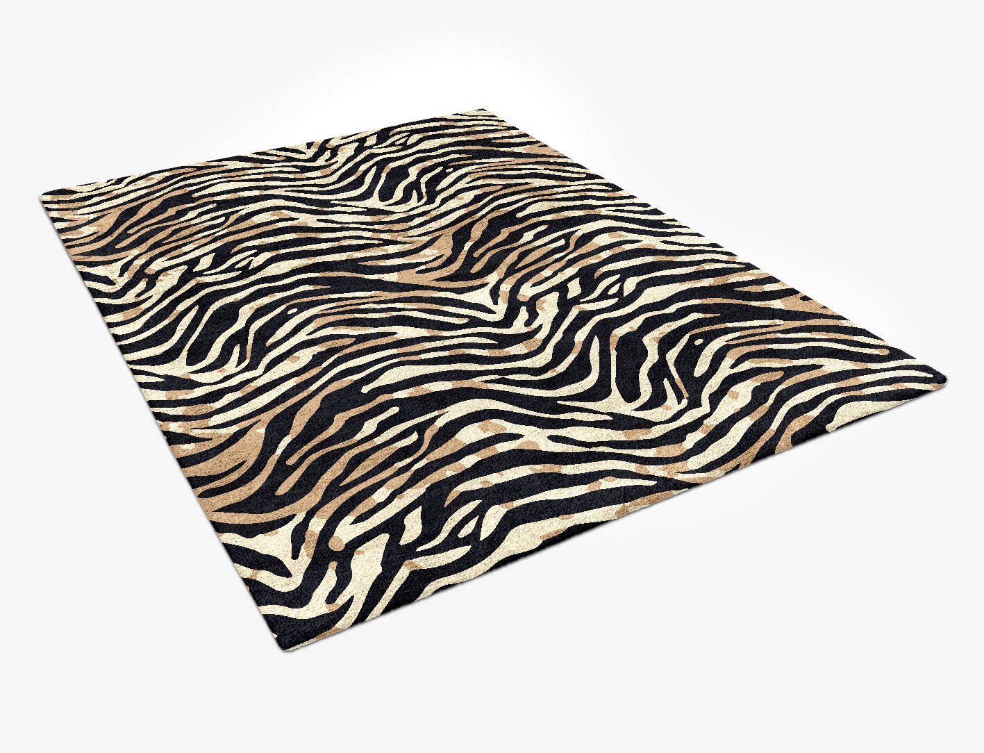 Tiger Stripes Animal Prints Rectangle Hand Tufted Bamboo Silk Custom Rug by Rug Artisan