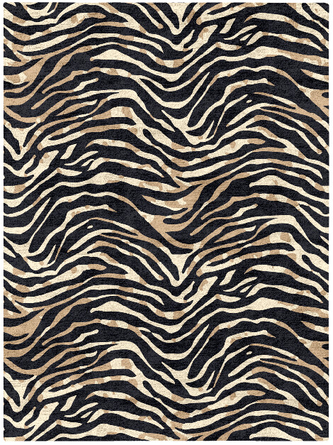 Tiger Stripes Animal Prints Rectangle Hand Tufted Bamboo Silk Custom Rug by Rug Artisan