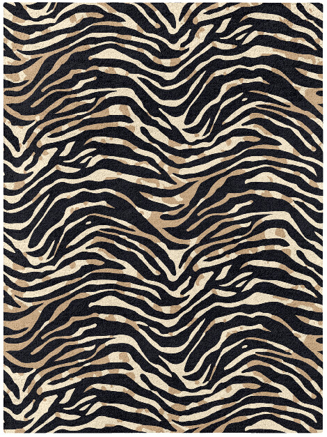 Tiger Stripes Animal Prints Rectangle Hand Tufted Pure Wool Custom Rug by Rug Artisan