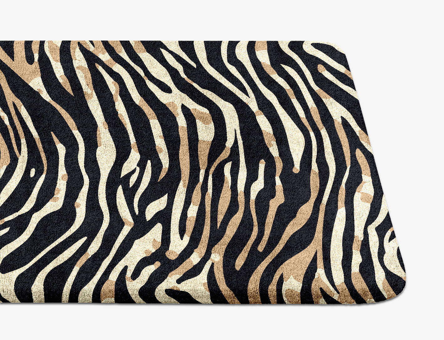 Tiger Stripes Animal Prints Runner Hand Tufted Bamboo Silk Custom Rug by Rug Artisan