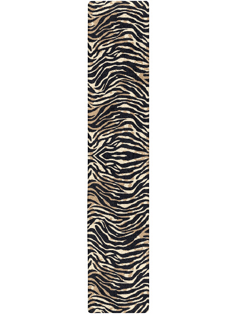 Tiger Stripes Animal Prints Runner Hand Tufted Pure Wool Custom Rug by Rug Artisan