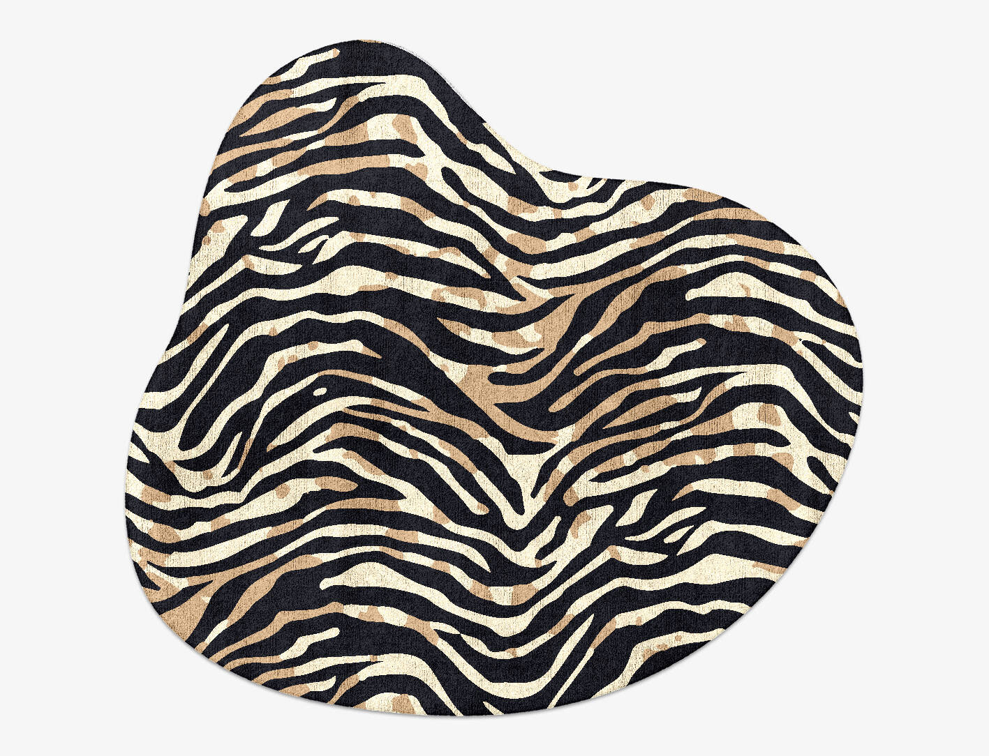 Tiger Stripes Animal Prints Splash Hand Tufted Bamboo Silk Custom Rug by Rug Artisan