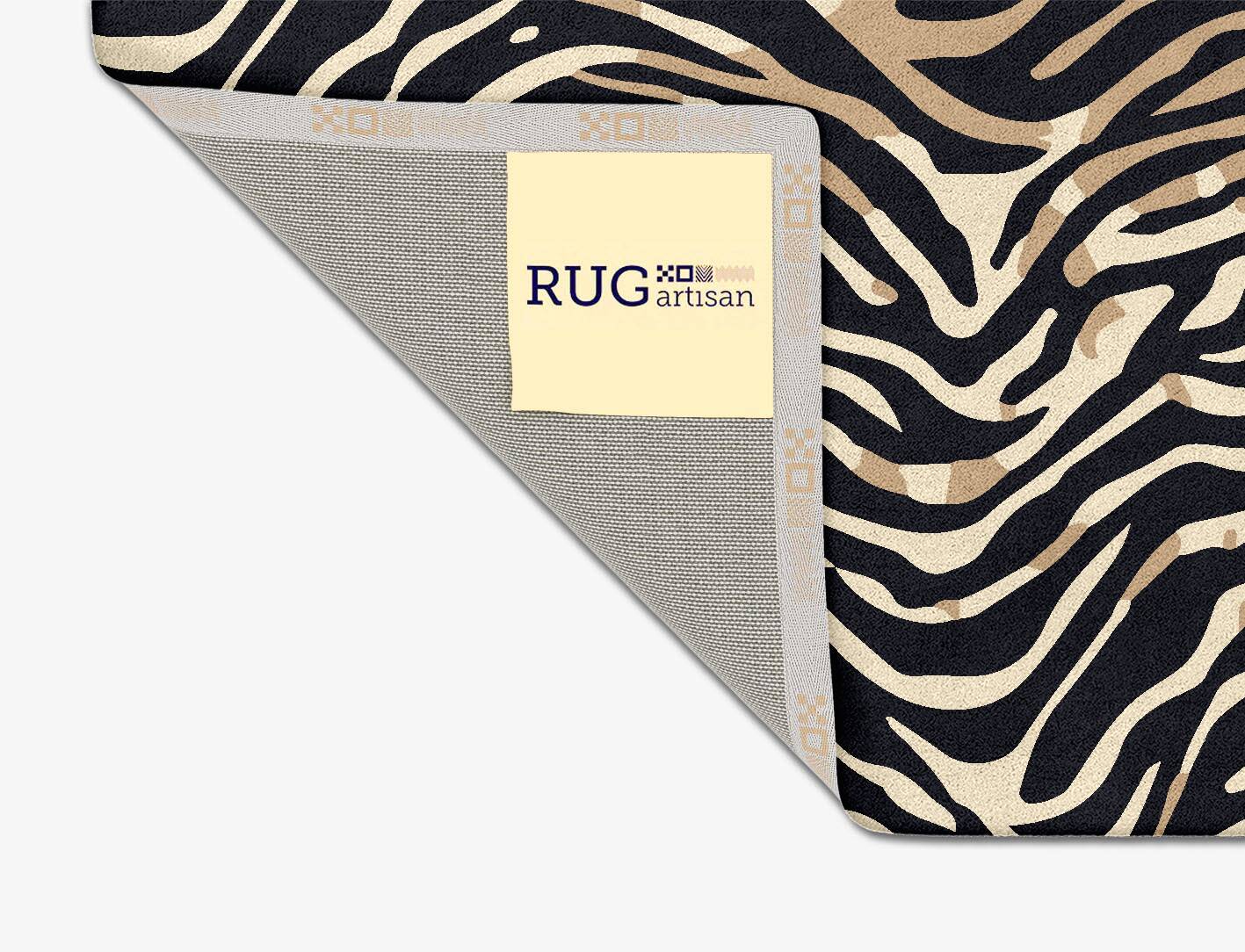 Tiger Stripes Animal Prints Square Hand Tufted Pure Wool Custom Rug by Rug Artisan