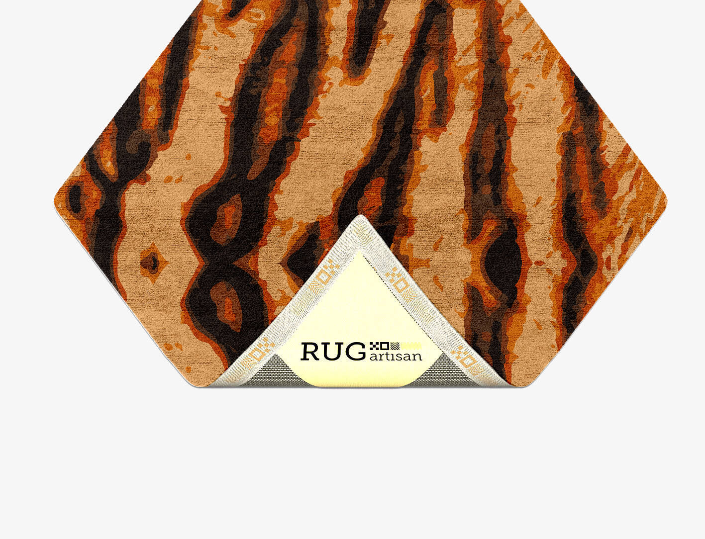 Tigger Animal Prints Diamond Hand Tufted Bamboo Silk Custom Rug by Rug Artisan