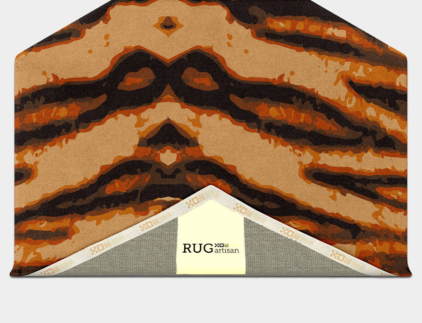 Tigger Animal Prints Hexagon Hand Tufted Pure Wool Custom Rug by Rug Artisan