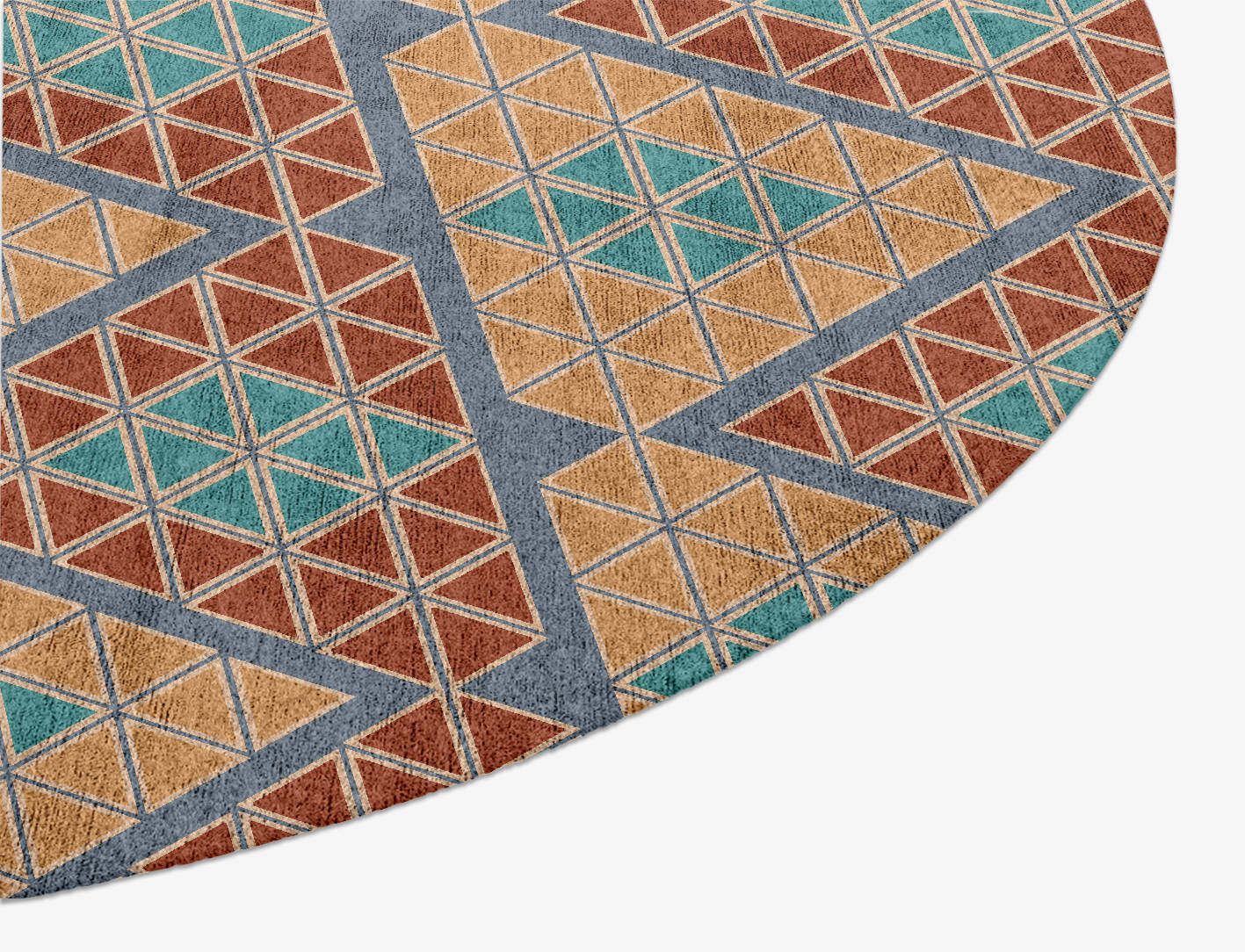 Tiles Modern Geometrics Oval Hand Knotted Bamboo Silk Custom Rug by Rug Artisan