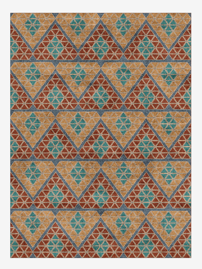 Tiles Modern Geometrics Rectangle Hand Knotted Bamboo Silk Custom Rug by Rug Artisan