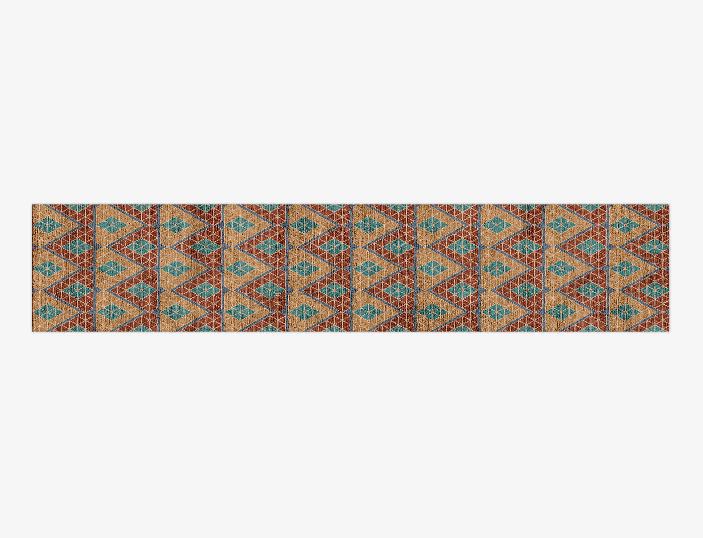 Tiles Modern Geometrics Runner Hand Knotted Bamboo Silk Custom Rug by Rug Artisan