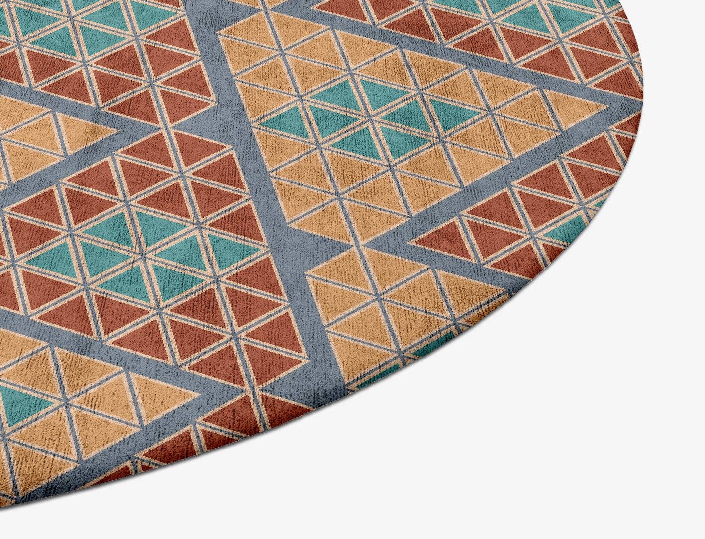 Tiles Modern Geometrics Oval Hand Tufted Bamboo Silk Custom Rug by Rug Artisan