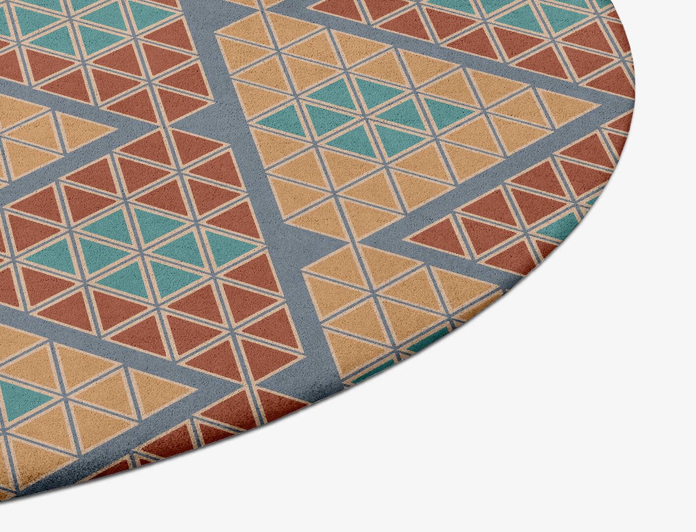 Tiles Modern Geometrics Oval Hand Tufted Pure Wool Custom Rug by Rug Artisan