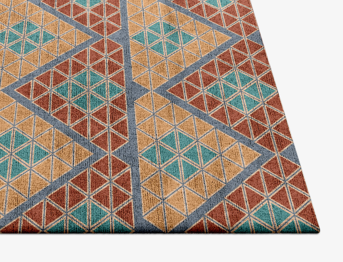 Tiles Modern Geometrics Square Hand Tufted Bamboo Silk Custom Rug by Rug Artisan