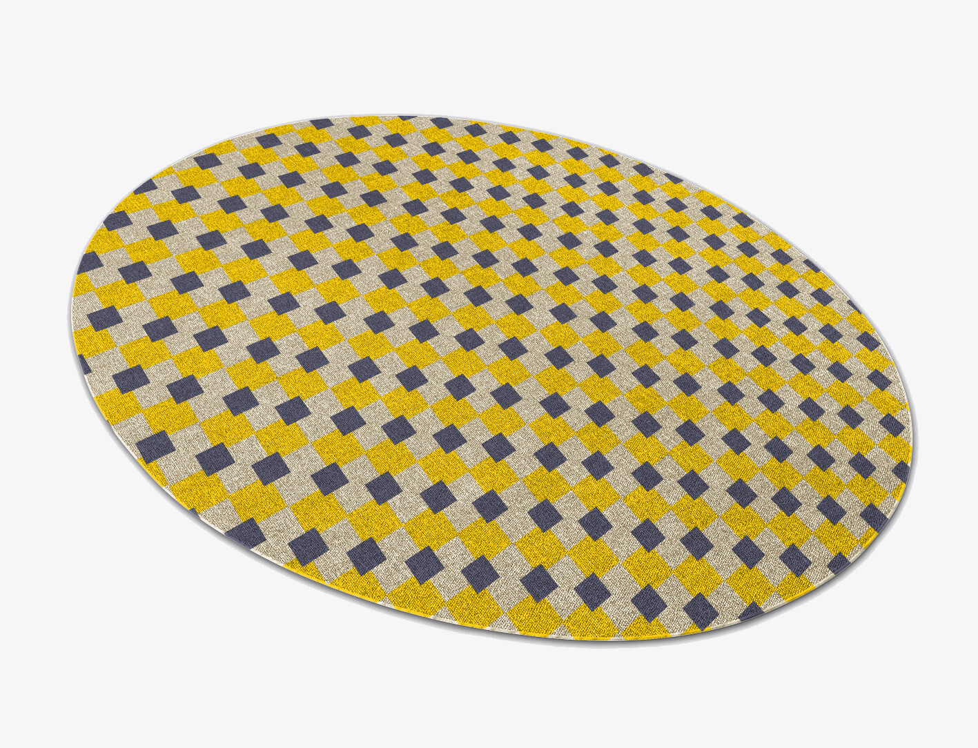 Tinsel Geometric Oval Flatweave New Zealand Wool Custom Rug by Rug Artisan