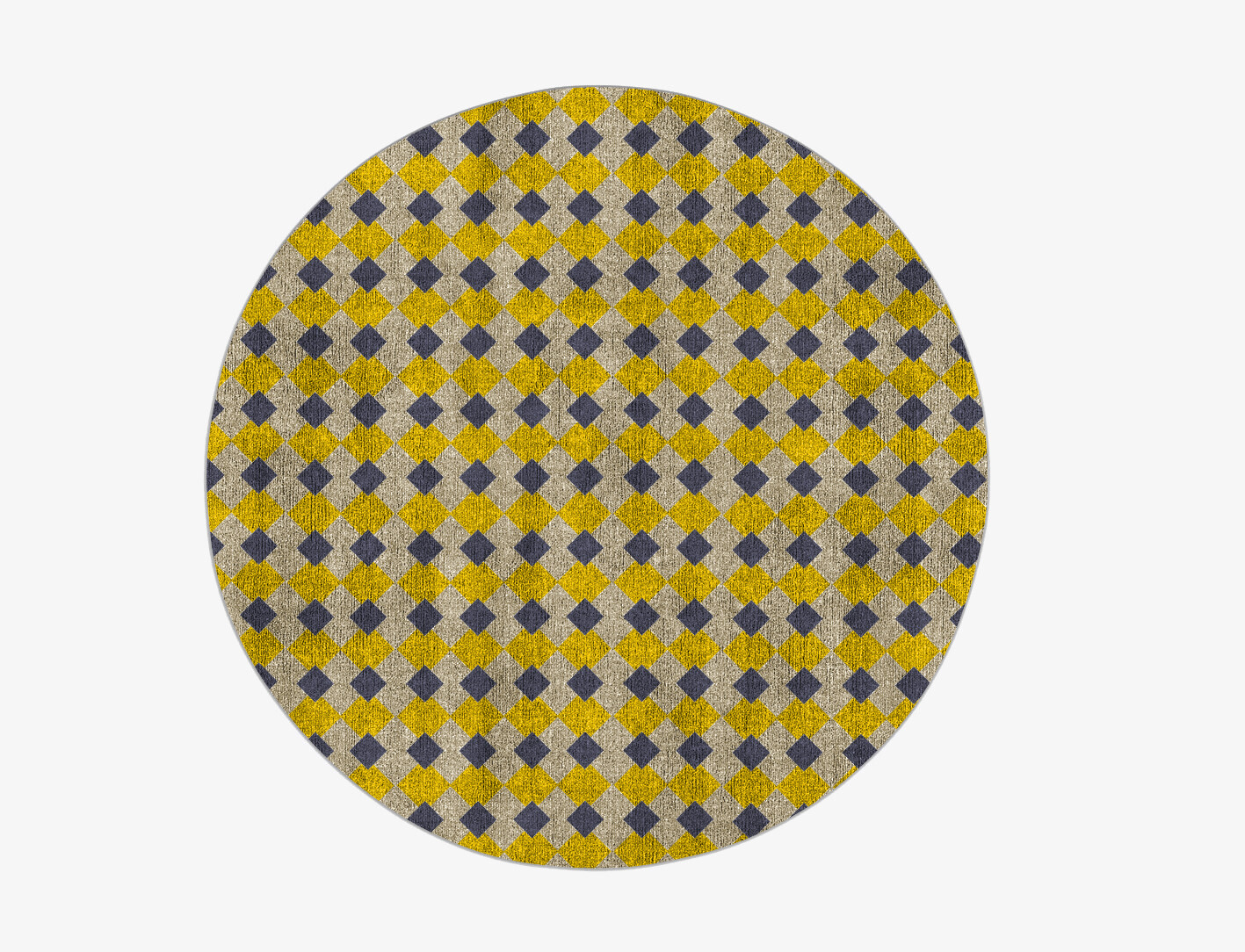 Tinsel Geometric Round Flatweave Bamboo Silk Custom Rug by Rug Artisan