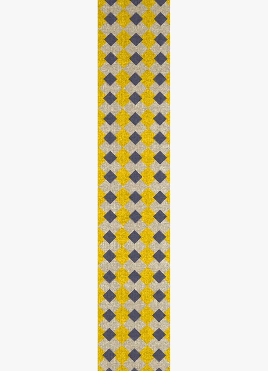 Tinsel Geometric Runner Flatweave New Zealand Wool Custom Rug by Rug Artisan