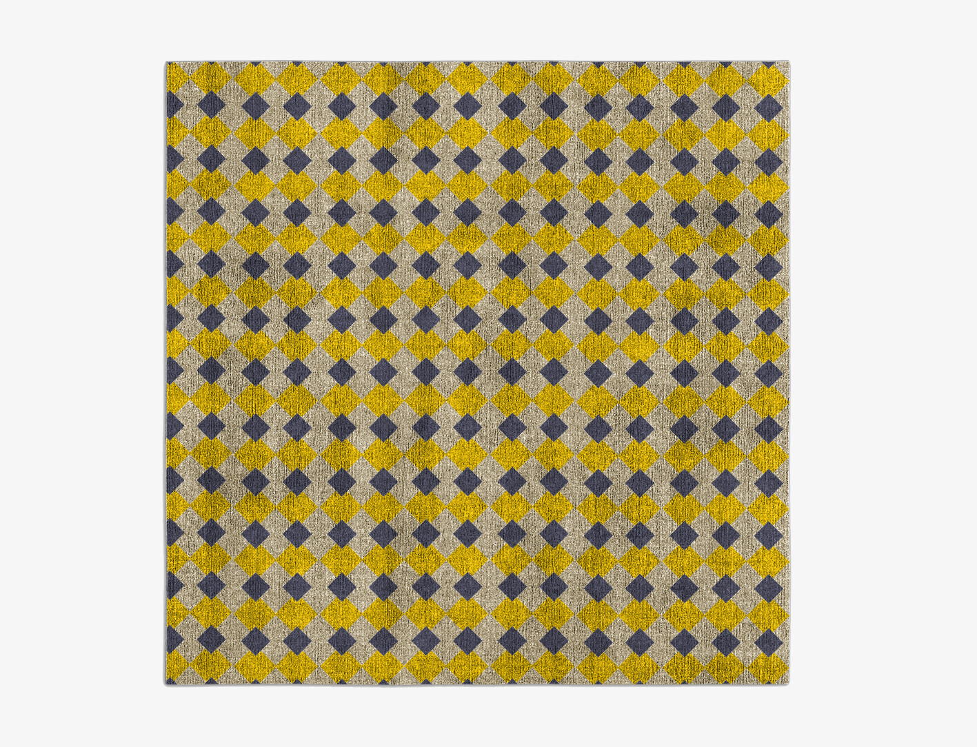 Tinsel Geometric Square Flatweave Bamboo Silk Custom Rug by Rug Artisan
