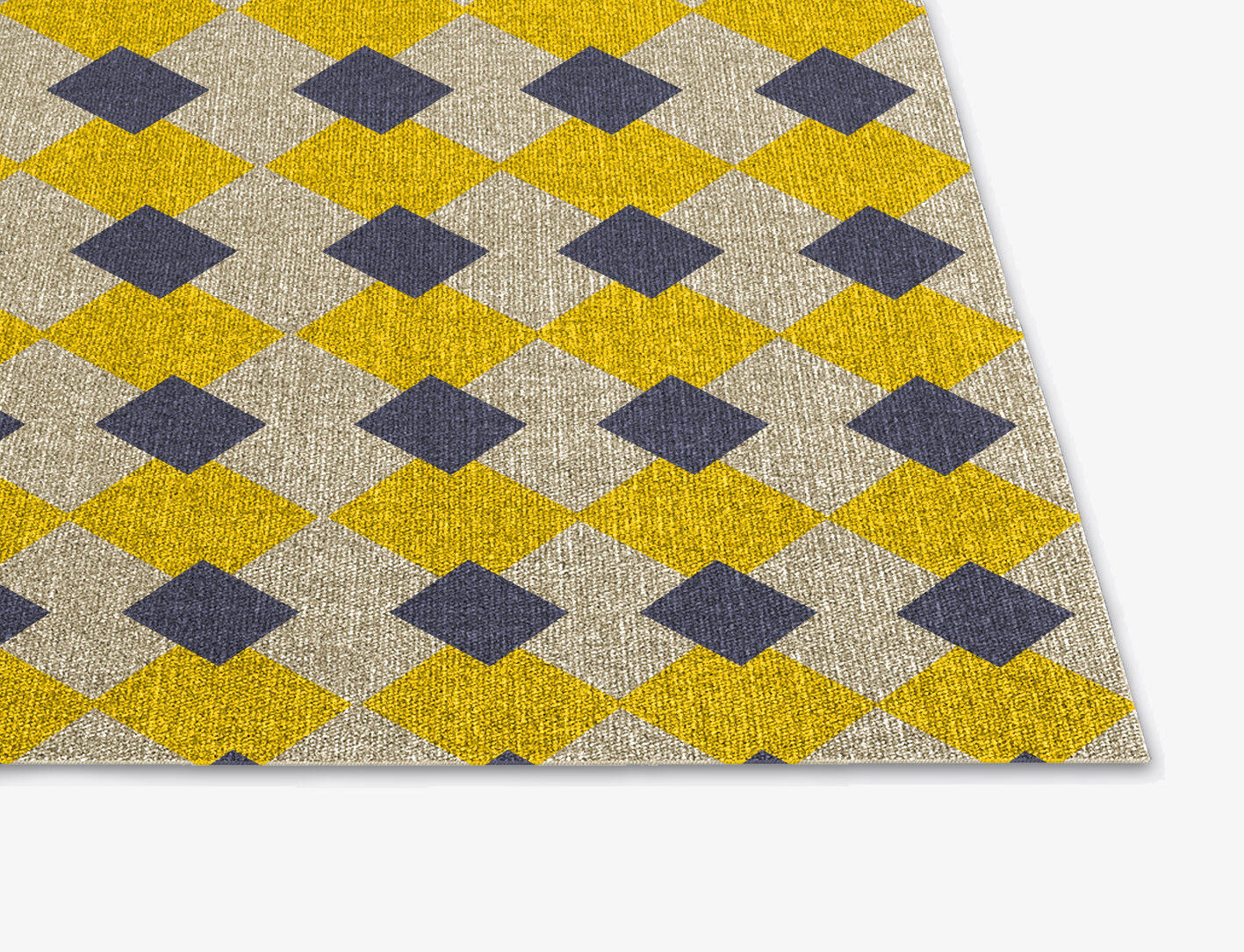 Tinsel Geometric Square Flatweave New Zealand Wool Custom Rug by Rug Artisan