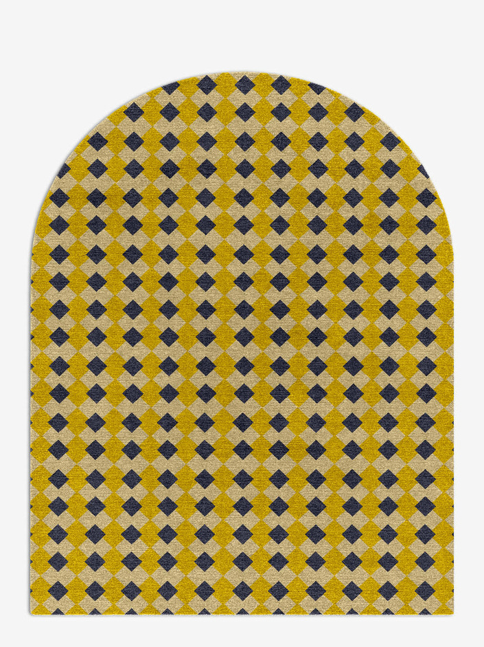 Tinsel Geometric Arch Hand Knotted Tibetan Wool Custom Rug by Rug Artisan