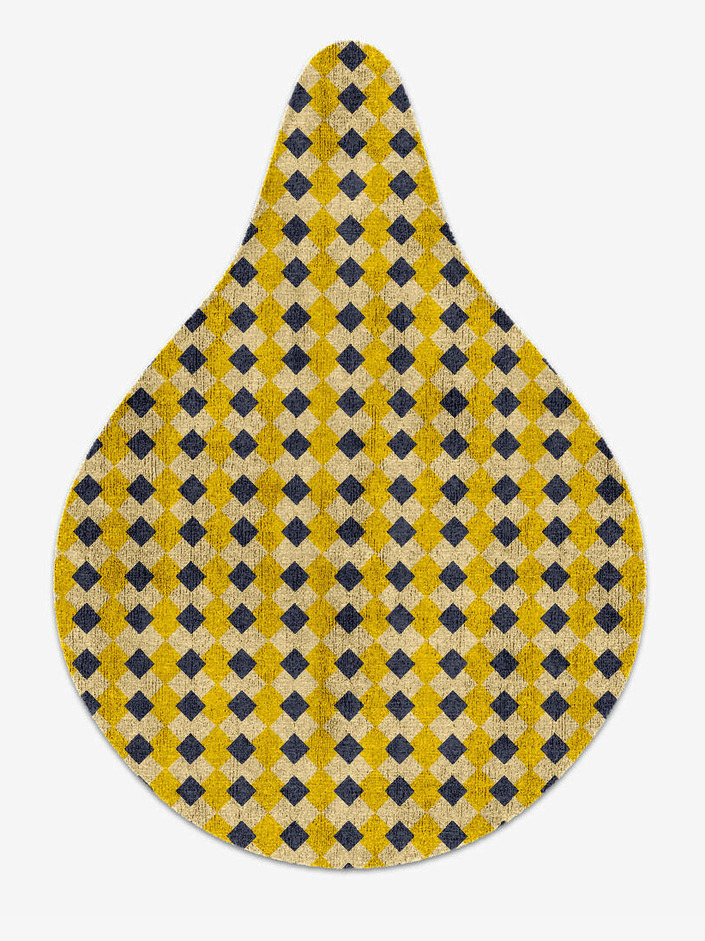 Tinsel Geometric Drop Hand Knotted Bamboo Silk Custom Rug by Rug Artisan
