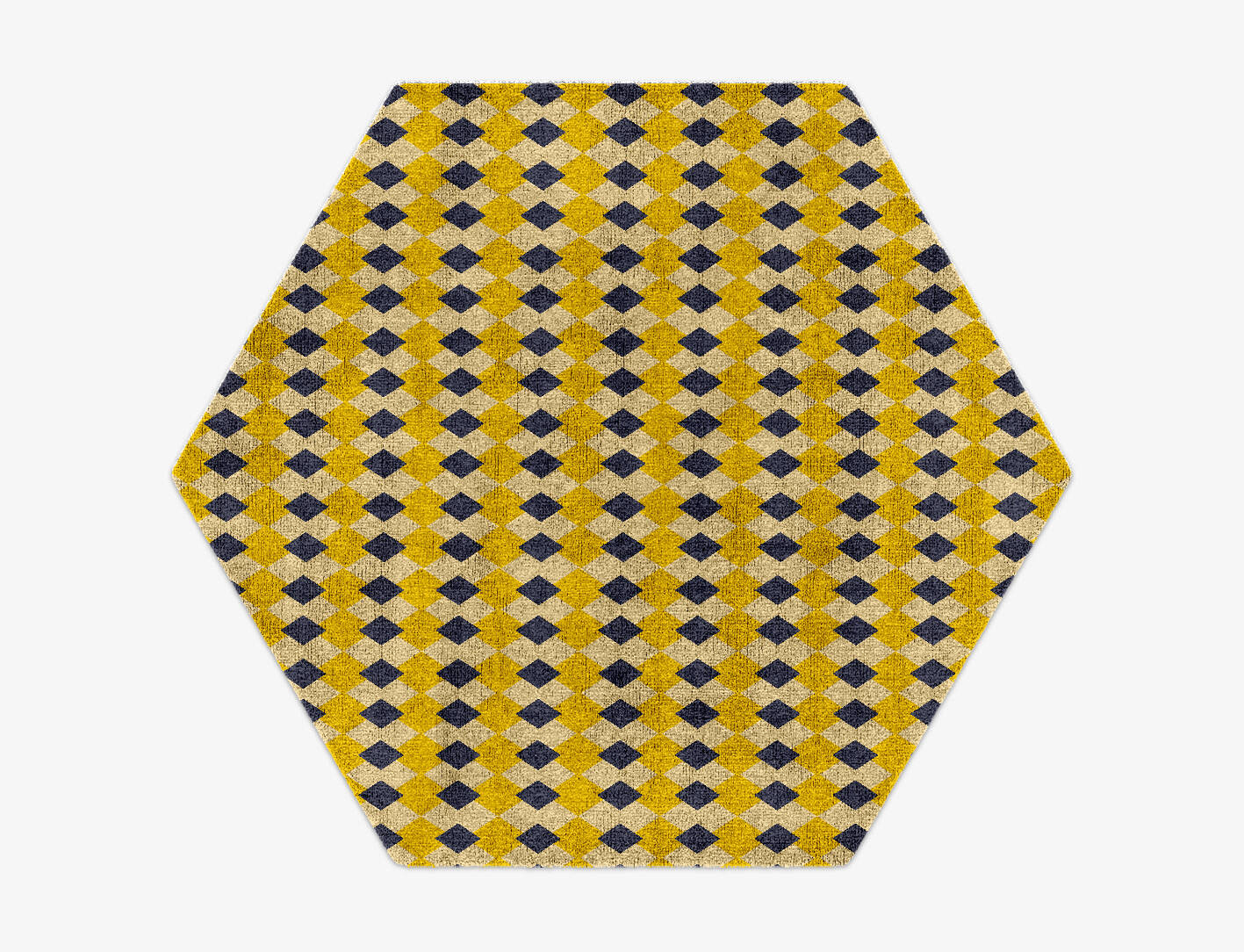 Tinsel Geometric Hexagon Hand Knotted Bamboo Silk Custom Rug by Rug Artisan