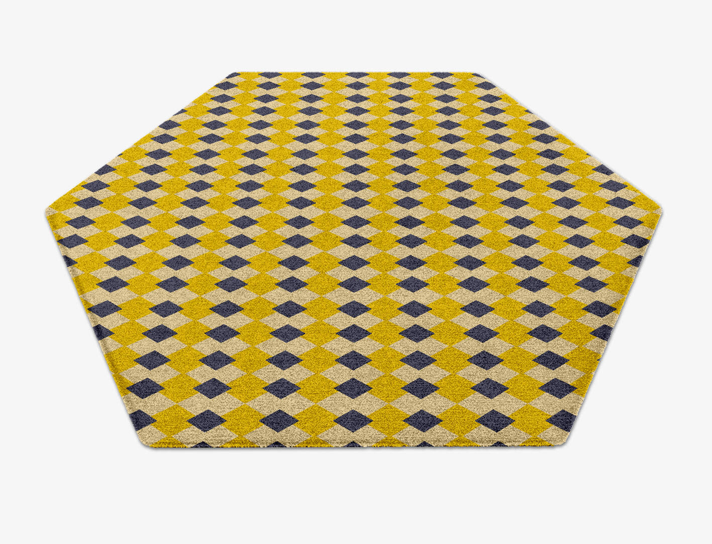 Tinsel Geometric Hexagon Hand Knotted Tibetan Wool Custom Rug by Rug Artisan