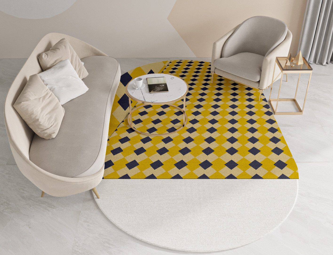 Tinsel Geometric Capsule Hand Tufted Pure Wool Custom Rug by Rug Artisan