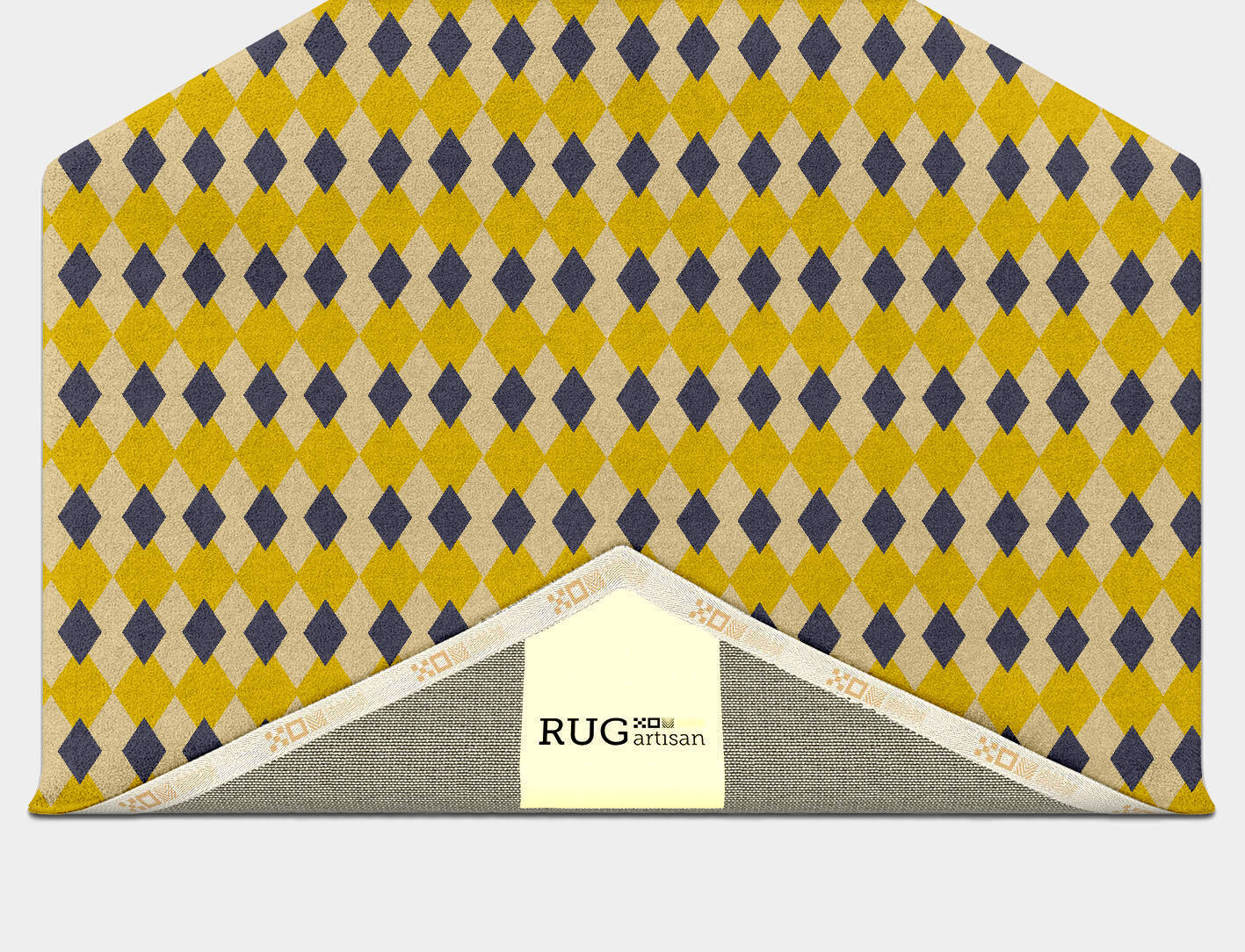 Tinsel Geometric Hexagon Hand Tufted Pure Wool Custom Rug by Rug Artisan