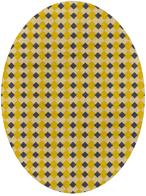Tinsel Geometric Oval Hand Tufted Pure Wool Custom Rug by Rug Artisan