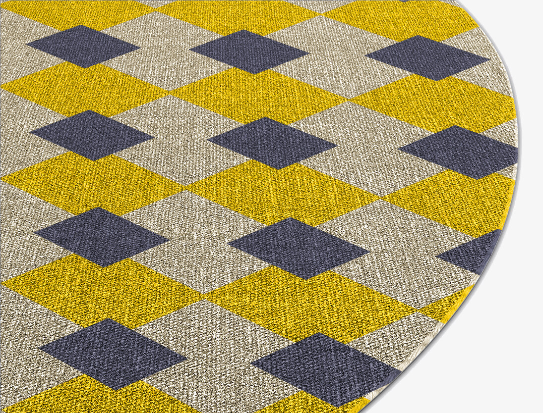 Tinsel Geometric Round Outdoor Recycled Yarn Custom Rug by Rug Artisan