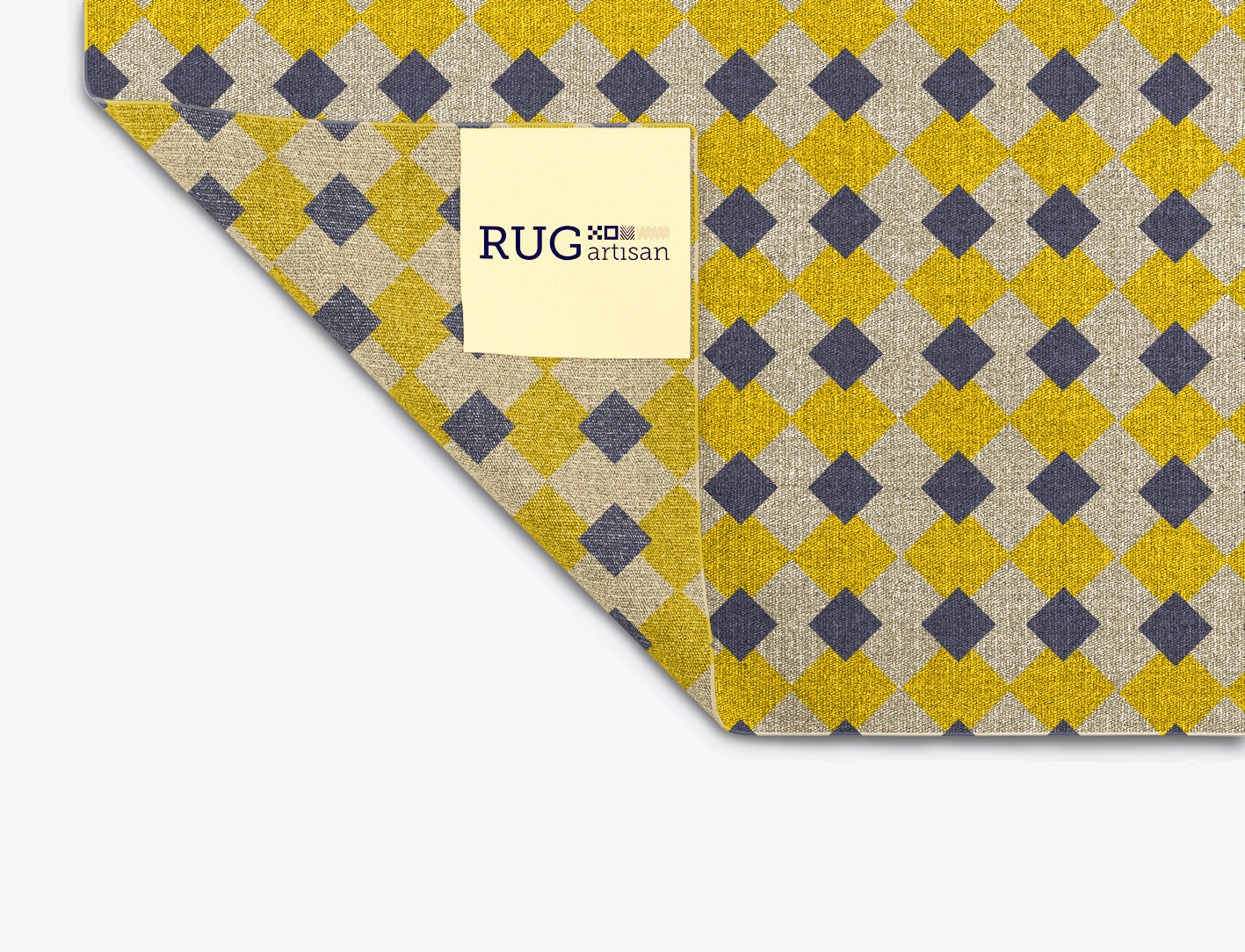 Tinsel Geometric Square Outdoor Recycled Yarn Custom Rug by Rug Artisan