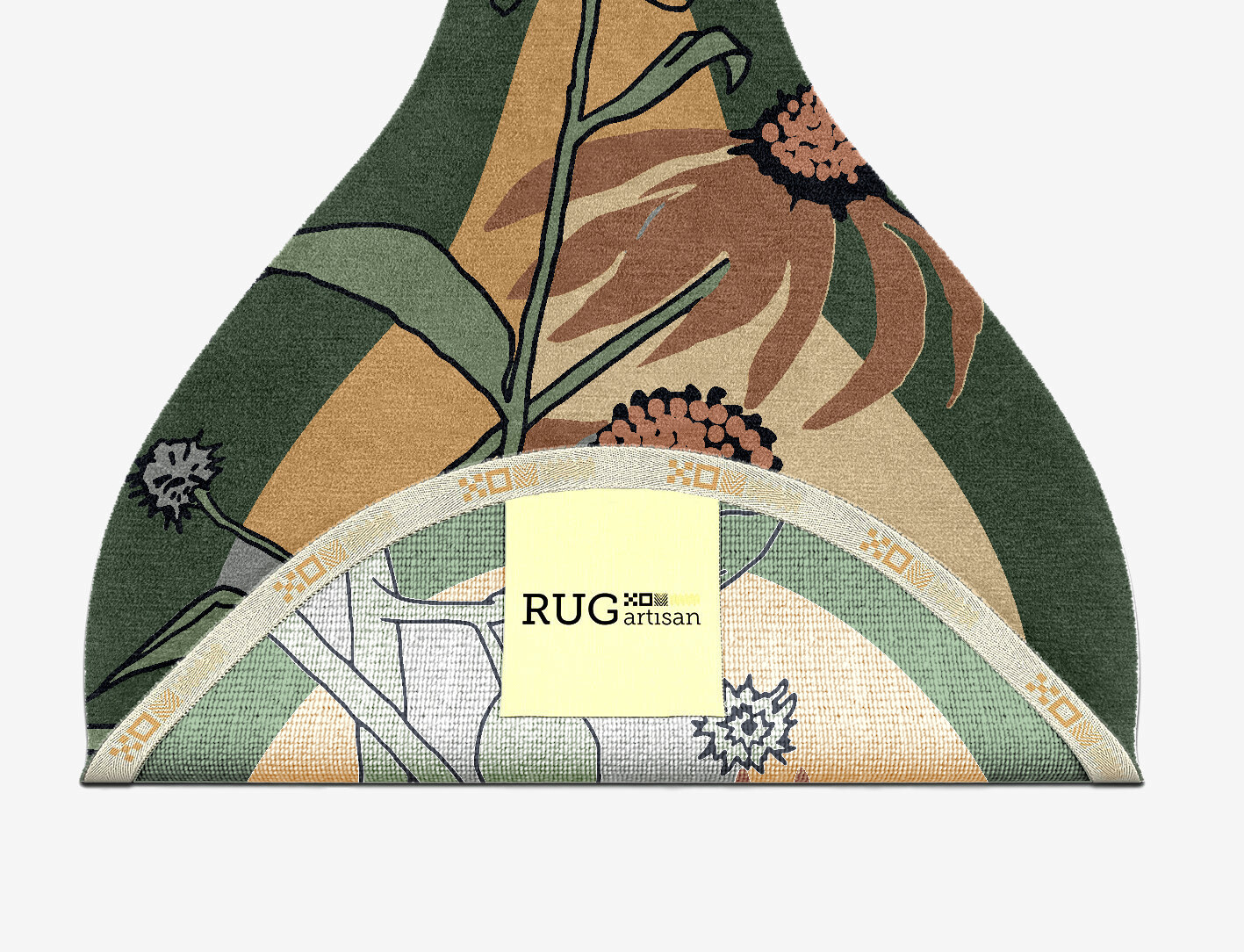 Tithonia Field of Flowers Drop Hand Knotted Tibetan Wool Custom Rug by Rug Artisan