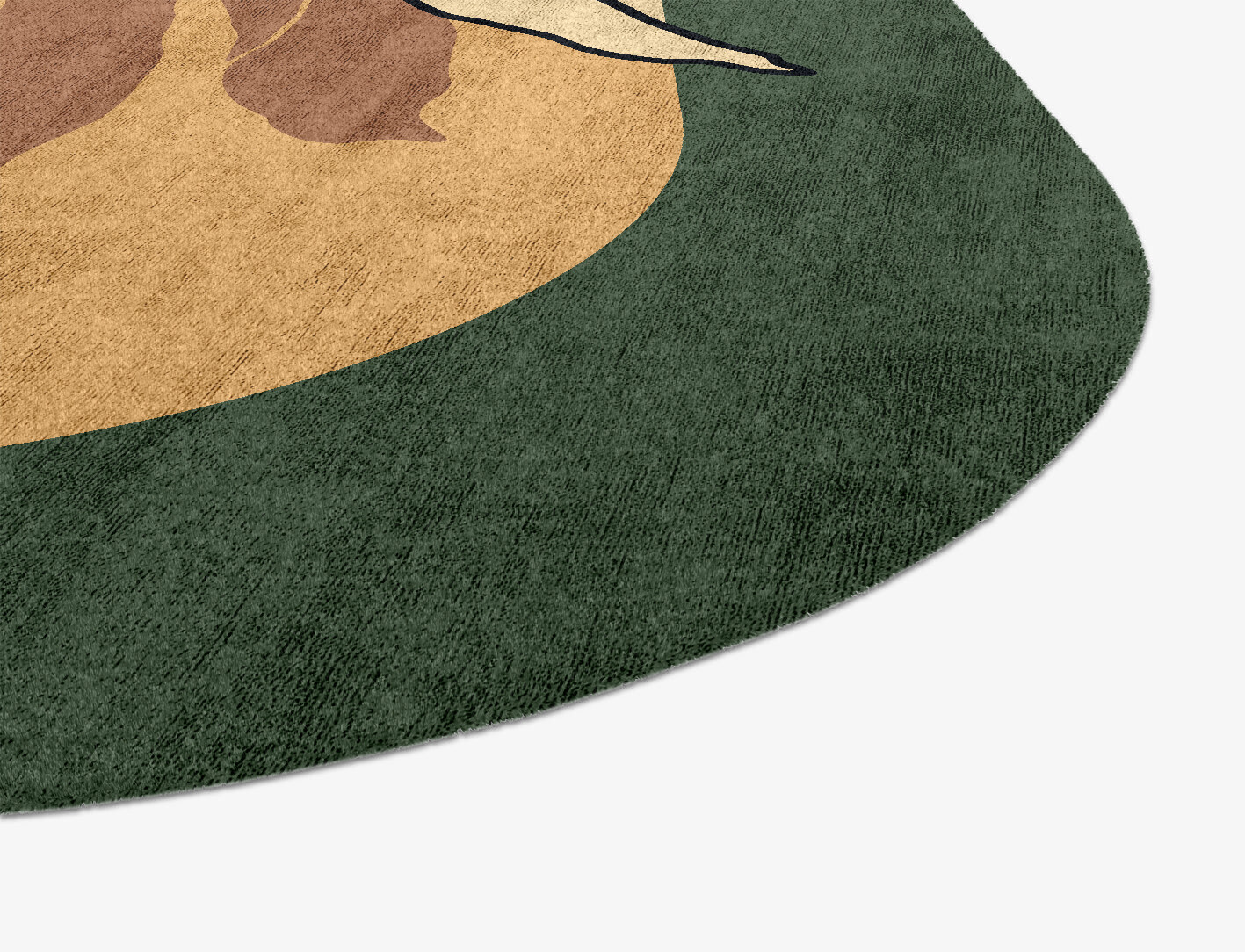 Tithonia Field of Flowers Oblong Hand Knotted Bamboo Silk Custom Rug by Rug Artisan