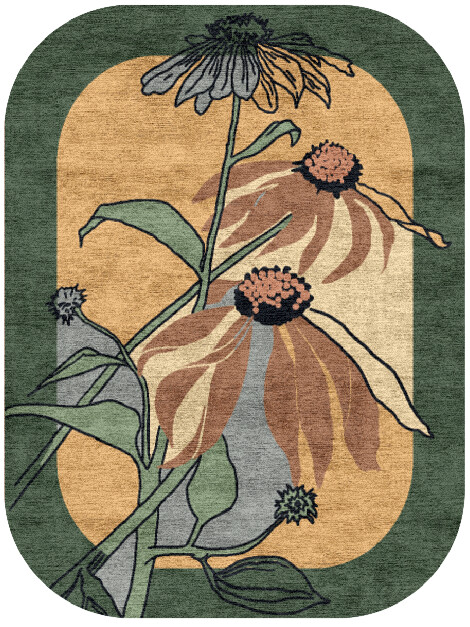 Tithonia Oblong Hand Knotted Bamboo Silk custom handmade rug