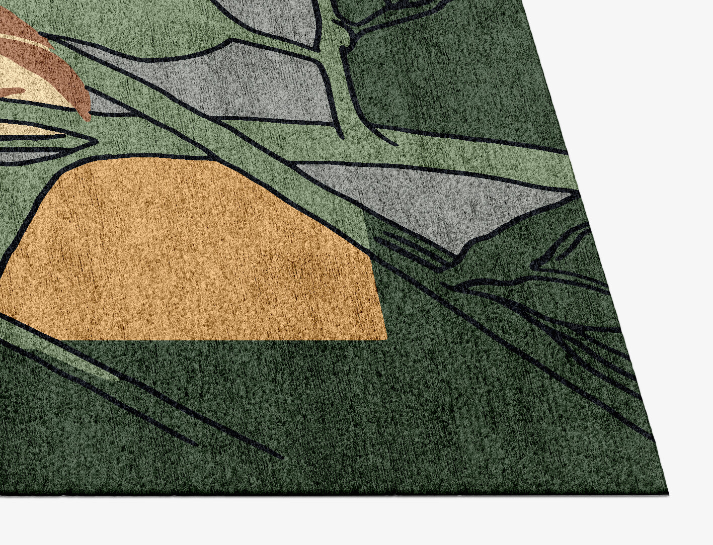 Tithonia Field of Flowers Rectangle Hand Knotted Bamboo Silk Custom Rug by Rug Artisan