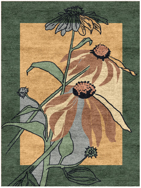 Tithonia Rectangle Hand Knotted Bamboo Silk custom handmade rug