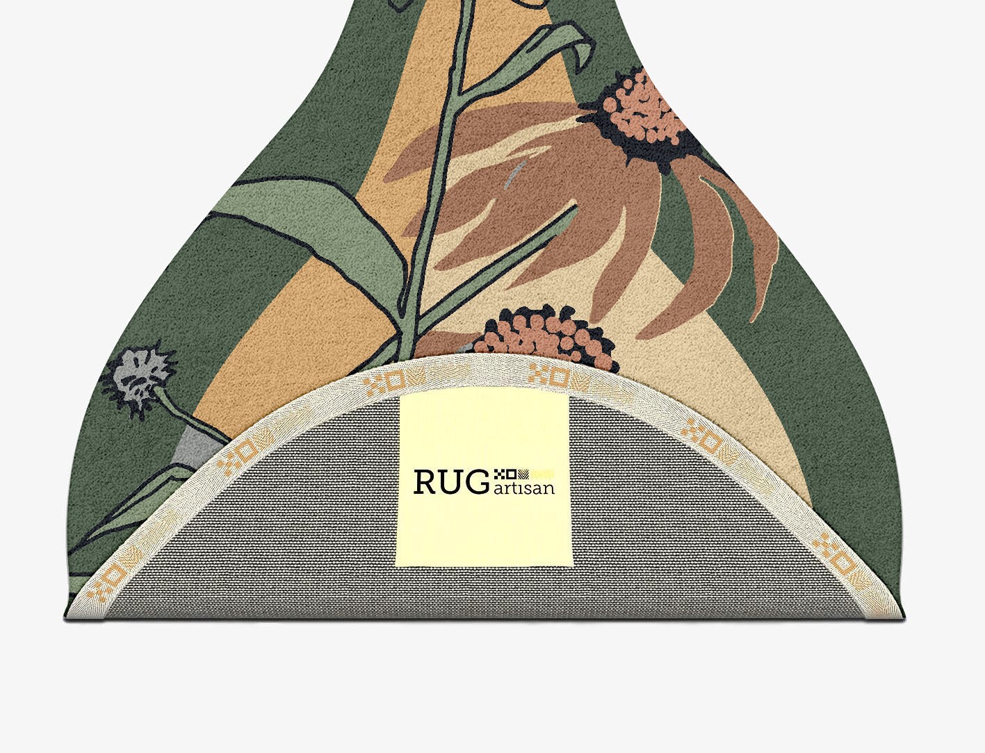 Tithonia Field of Flowers Drop Hand Tufted Pure Wool Custom Rug by Rug Artisan