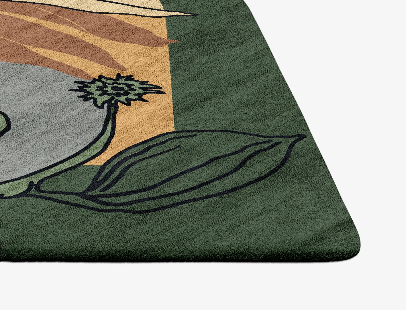 Tithonia Field of Flowers Ogee Hand Tufted Bamboo Silk Custom Rug by Rug Artisan