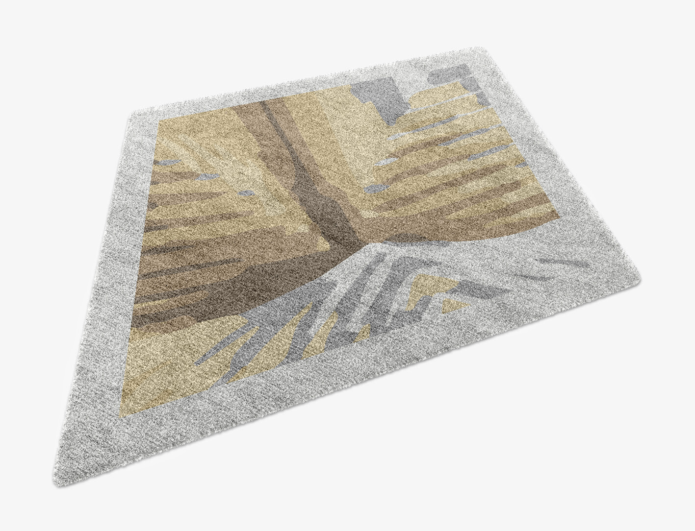 Tori Origami Diamond Hand Knotted Bamboo Silk Custom Rug by Rug Artisan