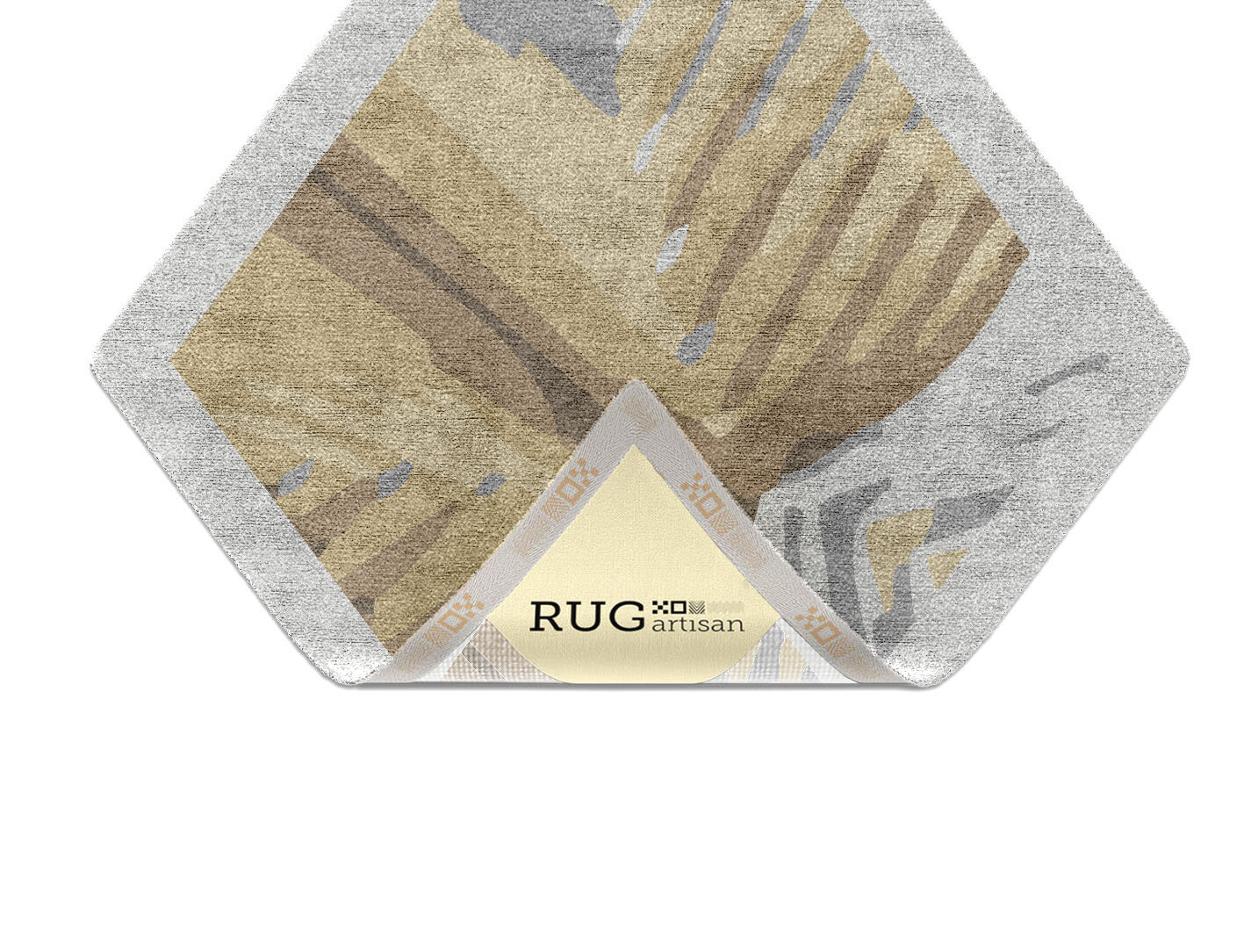 Tori Origami Diamond Hand Knotted Bamboo Silk Custom Rug by Rug Artisan