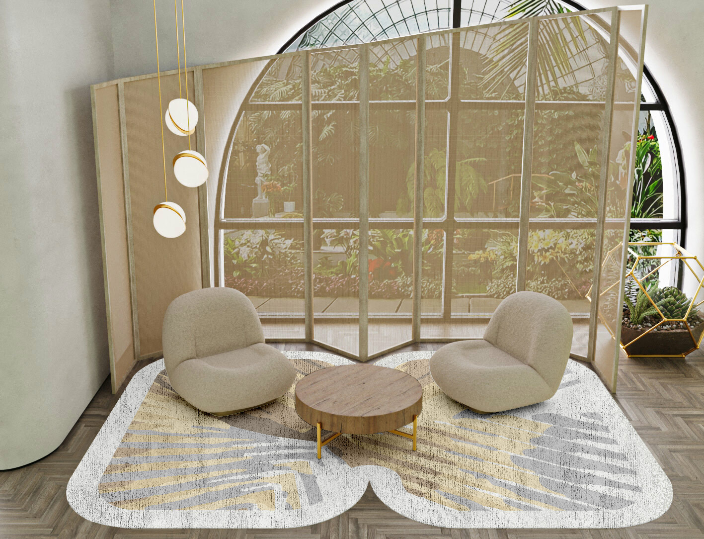 Tori Origami Eight Hand Knotted Bamboo Silk Custom Rug by Rug Artisan